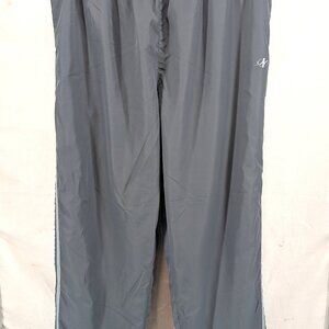 Nordic Track Women Gray Mesh Lined Pockets Ankle Zip Track Pant Size XL